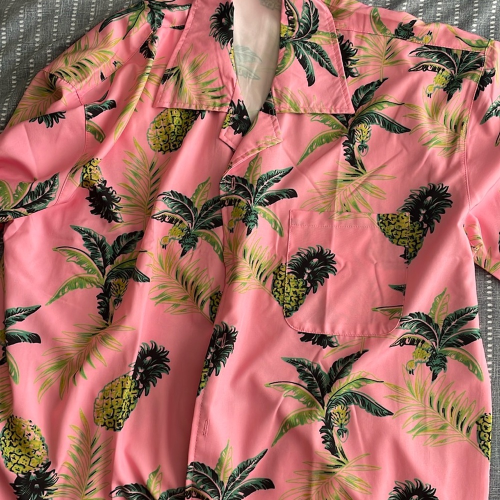 Hawaiian Tropical Button Down Shirt